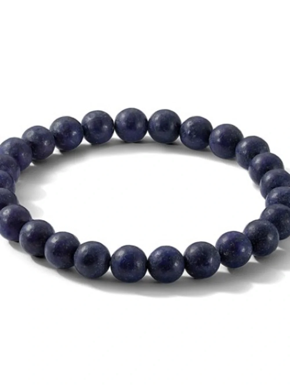 Lapis Lazuli Beaded Stretch Bracelet - Deep Blue